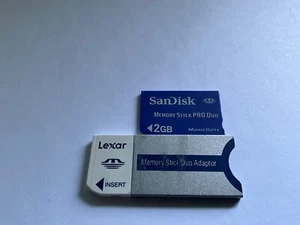 1pcs 2gb LEXAR, Sandisk Sony compatible Memory Stick Pro duo +adapter for Sony - Picture 1 of 9