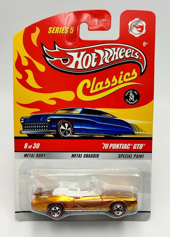 ★ PONTIAC GTO 1970 - HOT WHEELS CLASSICS SERIES 5 - JAUNE - 2009 - N6940 v2 - Photo 1/1