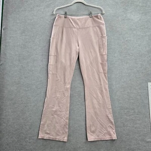 Jaanuu Women Scrub Pants M Pink Cargo Flared Logo Rayon Nylon Spandex - Picture 1 of 10