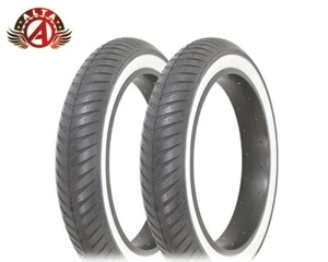 2 ALTA BICYCLE WIRE BEAD FAT CHOPPER TIRE 20 x 4-1/4 WHITEWALL SLICK RIDE TREAD. - Picture 1 of 3