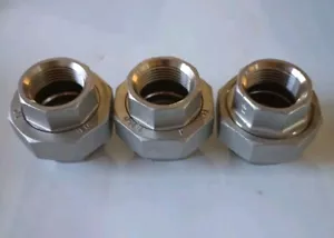 QTY 3 - 1" STAINLESS STEEL 150 CLASS THREADED UNIONS, 1-150, S-NPT, FREE SHIP - Picture 1 of 4