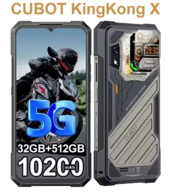 CUBOT KingKong X 32GB 512GB Rugged Smartphone 10200mAh Android 14 100MP NFC IP68 - Immagine 1 di 4