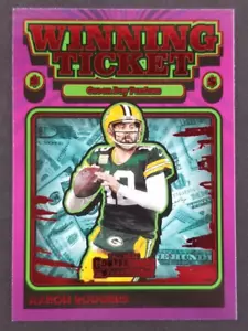 Biglietto Vincente Aaron Rodgers 2021 Panini Contenders Rosso Rubino Football Card (NM) - Foto 1 di 2