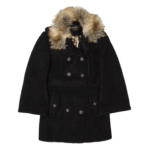 LAUNDRY By Shelli Segal Pea Coat Black Wool Womens XS - Picture 1 of 6