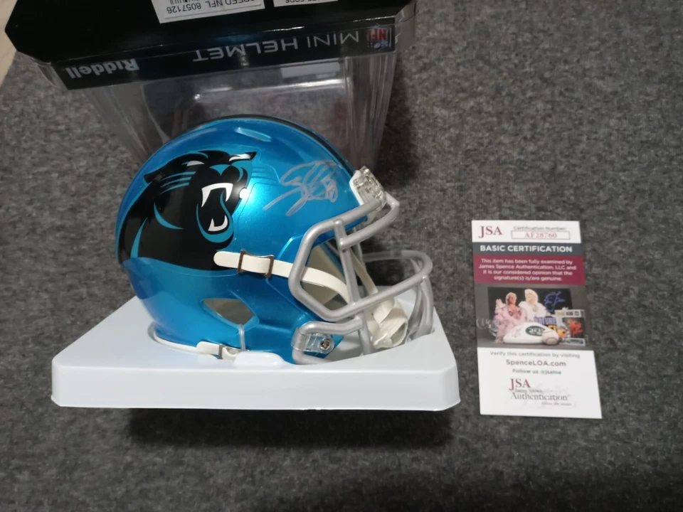 Minicasco firmado por Greg Olsen Jsa Carolina Panthers Foto 1 de 1