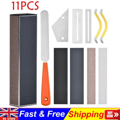 11PCS Guitar Luthier Tool Fret Crowning File Rocker Fingerboard Protectors UK - Image 1 of 4
