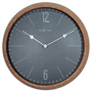 NeXtime Cork Wall Clock, Grey, 30cm - Picture 1 of 9