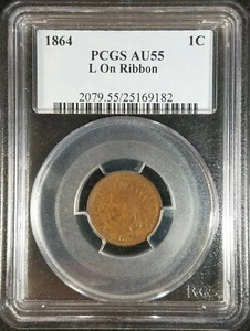 1864 L Indian Head Cent PCGS AU55 2079.55/25169182 - Picture 1 of 9