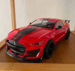 Large 1:18 Scale Red Mustang GT500 Metal Diecast Car Model Collectible - Picture 1 of 8
