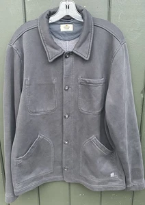 Sobrecamisa Chaqueta Tejida Capa Marina Carbón Lavado Para Hombre Grande - Imagen 1 de 3