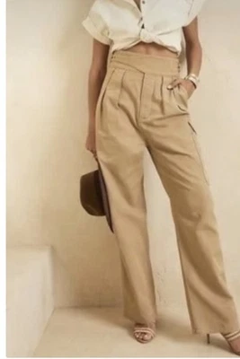 Banana Republic Heritage Explorer Utility Cargo Pant Linen Blend Khaki Sz 10 NWT - Image 1 of 4