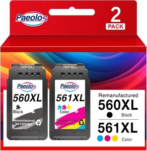 Ink Cartridges PG 560XL CL 561XL Fits For Canon TS5350 TS5350a TS5351 TS7450 - Picture 1 of 4