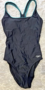 Speedo Women’s BLack And Teal One Piece With Ulta Back Nwot Sz 6 - Picture 1 of 15