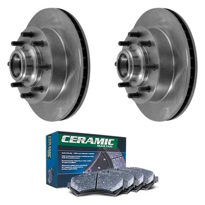 For Chevy C1500 Suburban 94-99 DuraGo Plain Front Brake Kit w Ceramic Pads Foto 1 de 3