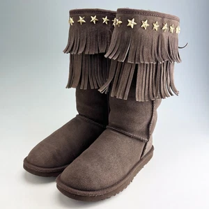 Botas de Gamuza UGG Jimmy Choo Tachuelas Estrella Color Chocolate Talla US 5 Mujeres USADAS - Imagen 1 de 7