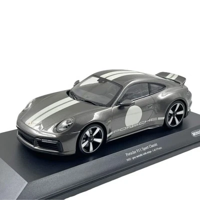 Modellino Auto Minichamps 1/18 Porsche 911 Sport Classic 2022 Grey Metallic W... - Immagine 1 di 4