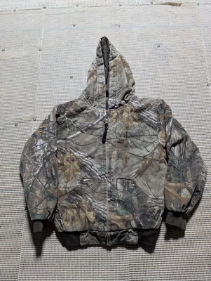 Game Winner Real Tree Camo Insulated Hooded Jacket Kids Sz 7 Hunting Camping - Image 1 of 4