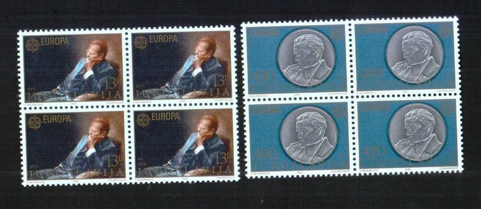 YUGOSLAVIA 1980  EUROPA CEPT BLOQUE DE 4 - Imagen 1 de 1