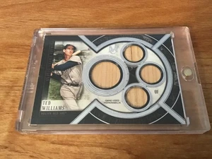 Ted Williams Quad Game Used Bat Relic Card 10/25. - Picture 1 of 3