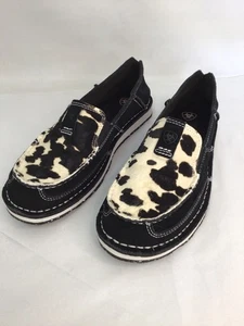 ARIAT Womens Cruiser Black Suede Cow Hair On Slip On Shoes Size 8.5 - Picture 1 of 8