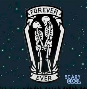  New Skull Skeletons Forever Ever Love Brooch Retro Pin  - Picture 1 of 4