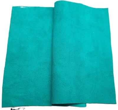 FADEN & CO Echtes Leder, Veloursleder, Lammleder Lederstärke 0,8 mm Lederstücke Aqua Grün