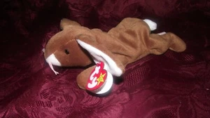 VINTAGE TY BEANIE "EARS" - LAY DOWN BUNNY - 4G/3G - MWMT - PVC -TAG PROTECTED! - Picture 1 of 9