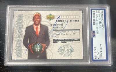 2007-08 Upper Deck Draft Kevin Durant Auto Autograph Signed Rookie Card Rc PSA - Image 1 of 2