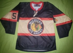 SP Apparel Michigan Ice Hawks #59 Erwachsene MEDIUM Hockey Team Trikot Shirt - Bild 1 von 10