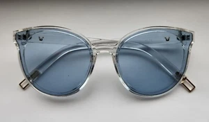 GAMT Round Cateye Sunglasses 1700 Col.5 60 18-150 Blue Lens + Case Cloth - Picture 1 of 5