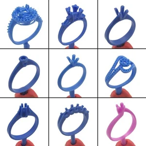 9 piezas moldes de anillo de fundición de cera perdida WRB187 | Anillo menor con parte superior de diamante - Imagen 1 de 3