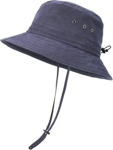 Men Cotton Washed Bucket Hat Packable Boonie Cap Sun Protection Visor ... - Picture 1 of 7
