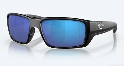 Costa Del Mar Fantail PRO Matte Black / Blue Mirror POLARIZED Glass 580G - NEW - Image 1 of 4