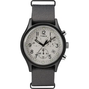 Orologio Uomo Timex MK1 Cronografo Quadrante Grigio Cinturino Tessuto TW2T10900 - Foto 1 di 3