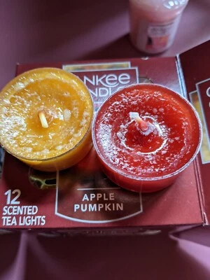 Yankee Candle caixa mista de Tealights Spooky Spider Cider e abóbora de maçã ~6 cada - Imagem 1 de 2