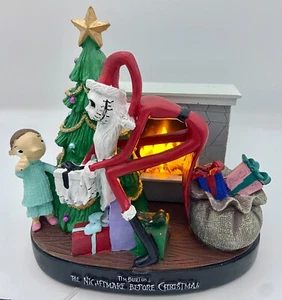 Pesadilla antes de Navidad Santa Jack escena estatuilla encender chimenea H34 - Imagen 1 de 8