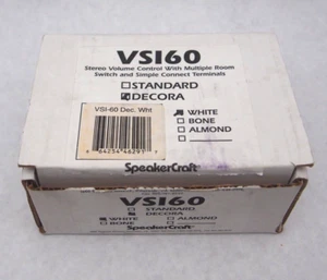 Speakercraft VSI-60-White Decora Impedance Matching Volume Control- NEW Open Box - Imagen 1 de 12