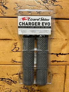 Lizard Skins Charger Evo Grips - Single Clamp Lock-On - Graphite - Picture 1 of 2