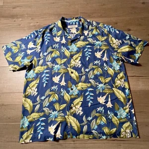 Tommy Bahama Original Fit Men’s XL Short Sleeve Silk Blend Hawaiian Shirt Floral - Picture 1 of 9
