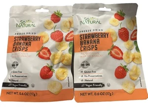 So natürliche gefriergetrocknete Früchte, Erdbeere Banane Chips Glutenfrei (2er Pack) - Bild 1 von 4