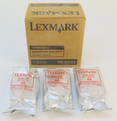 Genuine Lexmark High Yield Color Ink Cartridges 18L0233 Tri-Pack  - Image 1 of 4