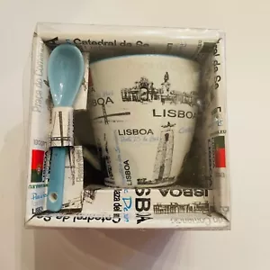 International Wanda's Souvenirs Lisboa Lisboa Taza y Cuchara Espresso Portugal - Imagen 1 de 9