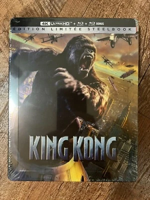 King Kong w. Steelbook (4K UHD + Blu-ray, 2005, EU Import, Region Free) *NEW* - Image 1 of 4