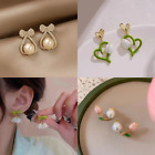Earrings Women Women Ear Plugs Beads Rhinestone Rose Heart Elegant Earring
