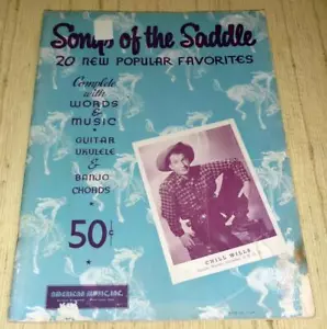 Songs of the Saddle 20 nuovi preferiti popolari - Foglio libro canzoni spartiti - Foto 1 di 1