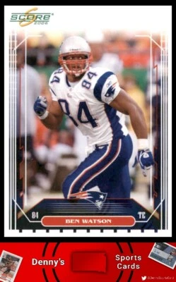 2006 Score #166 Ben Watson New England Patriots Football Card - Image 1 of 2