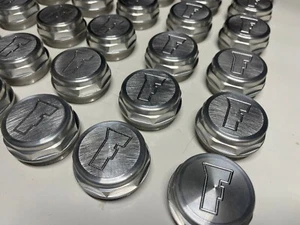 FIAT 508 BALILLA SET 4 PEZZI COPRIMOZZI IN ALLUMINIO NUOVI  - Picture 1 of 2