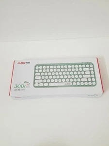 Ajazz 308i Bluetooth Wireless Keyboard 84 Keys Round Keycaps - Green  - Picture 1 of 4