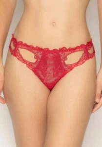 Lise Charmel 271408 Woman Rouge Veins Thong Underwear Size Small - Picture 1 of 2
