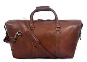 Viaje con estilo con bolso de lona de cuero hecho a mano premium - Imagen 1 de 15